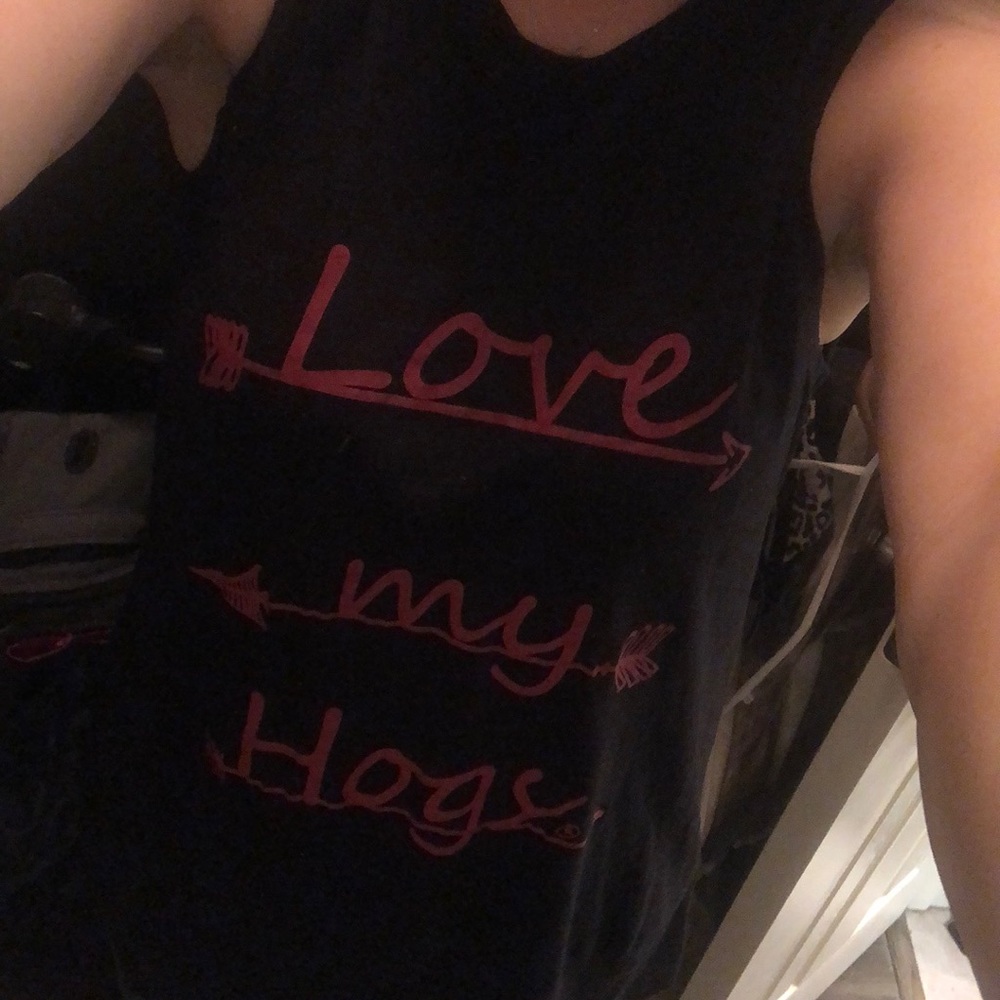 Flying Colors Love My Hogs Tank